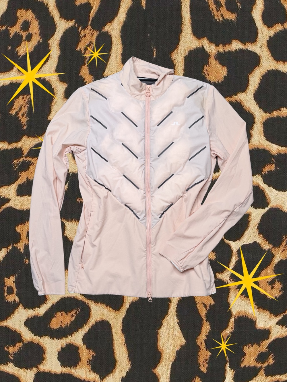 J.LINDEGERG | Light Pink Quilted Chevron Puffer Jacket | Excellent | Women’s XS
